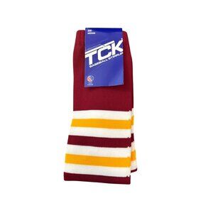 TCK Medium 200 Baseball Stirrup Socks Red White Gold Stripes